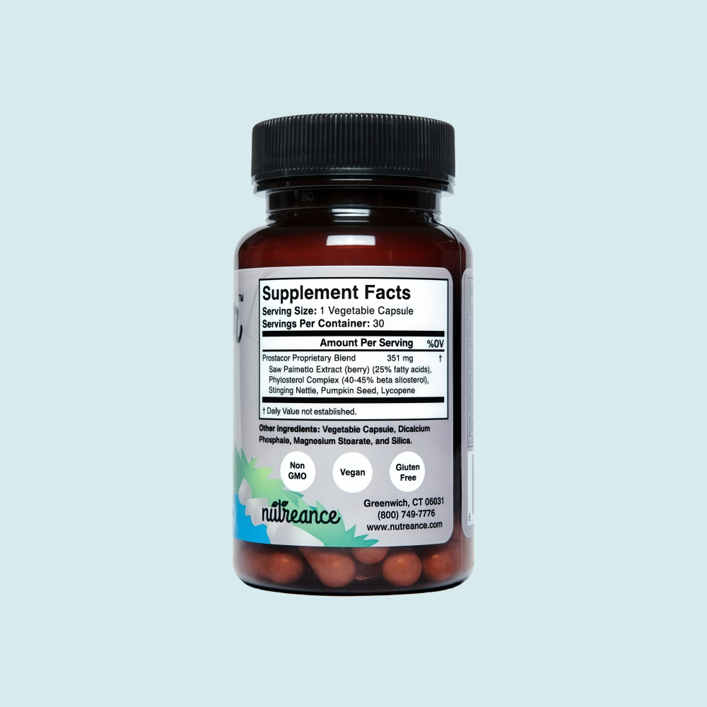 Natural Prostate Support Supplement - Non-GMO, Vegan, Gluten-Free